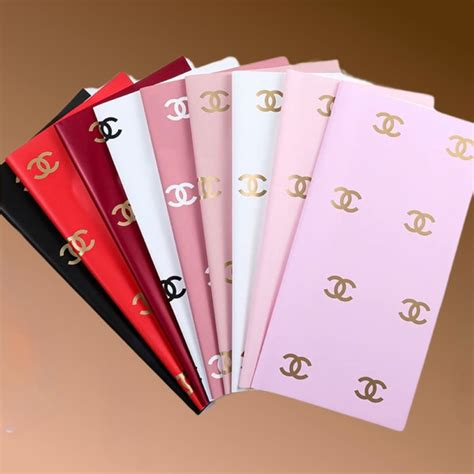 chanel paper flowers|Chanel flower wrapping paper.